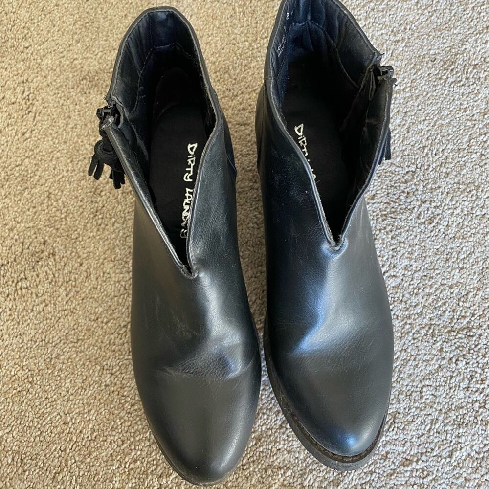 dirty laundry black zip up black booties women shoe size 7.5 - Picture 5 of 6